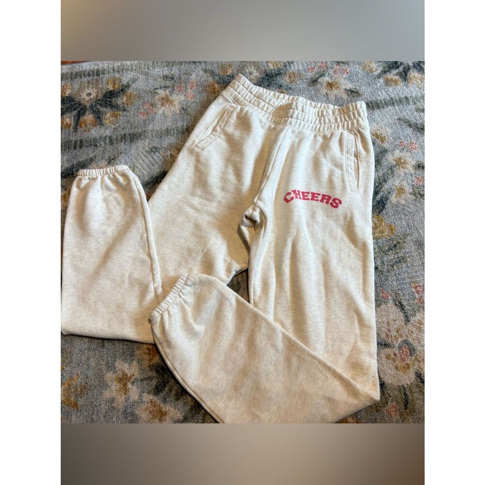 Offline by Aerie Cheers Jogger Sweatpants in Oatmeal XS Long